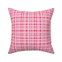 Valentine Love Me Do Plaid-  Cyclamen pink- -small