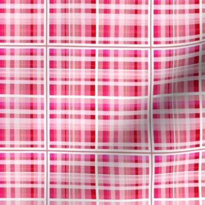 Valentine Love Me Do Plaid-  Cyclamen pink- -small