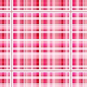 Valentine Love Me Do Plaid-  Cyclamen pink- -small