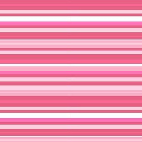 Valentine Love me do stripe -small -  Cyclamen pink