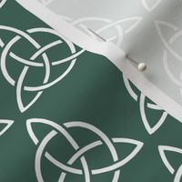 three-sided celtic knot - pine green