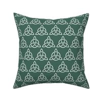 three-sided celtic knot - pine green