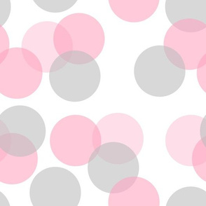 Pink Grey Polka Dots