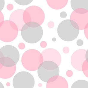 Pink Gray Polka Dots