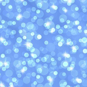 Sparkly Bokeh Pattern - Cornflower Blue