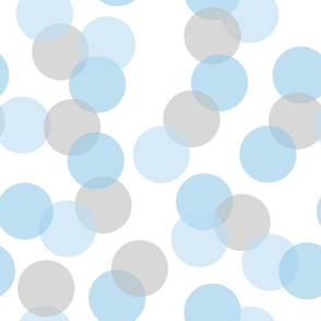 Blue Gray Polka Dots