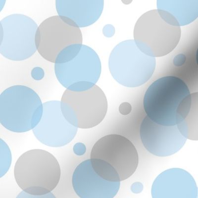 Blue Gray Polka Dots