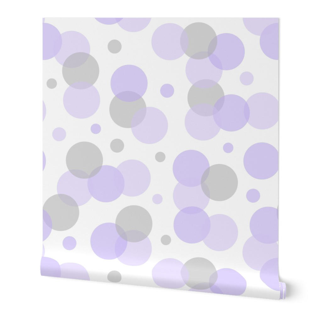 Purple Grey Polka Dots