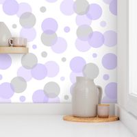 Purple Grey Polka Dots