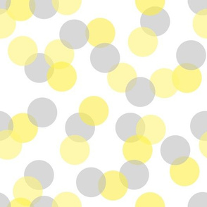 Yellow Gray Polka Dot