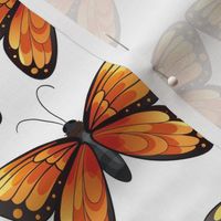 Butterflies Monarch on White
