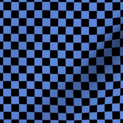 Checker Pattern - Cornflower Blue and Black