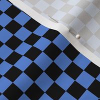 Checker Pattern - Cornflower Blue and Black