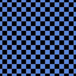 Checker Pattern - Cornflower Blue and Black