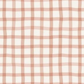 A Wobbly Check Gingham in Ballet Pink