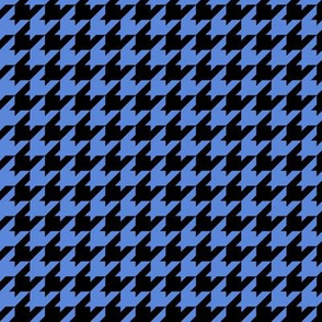 Houndstooth Pattern - Cornflower Blue and Black