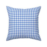 Houndstooth Pattern - Cornflower Blue and White