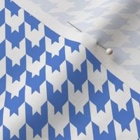 Houndstooth Pattern - Cornflower Blue and White