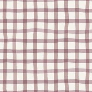 A Wobbly Check Gingham in Burnished Lilac