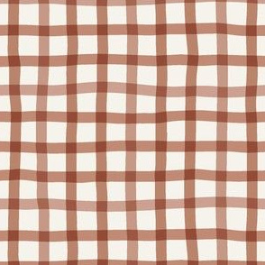 Wobbly Gingham in Sienna