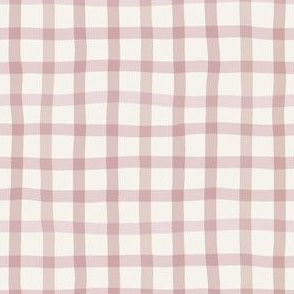 Wobbly Gingham in Mauve Chalk