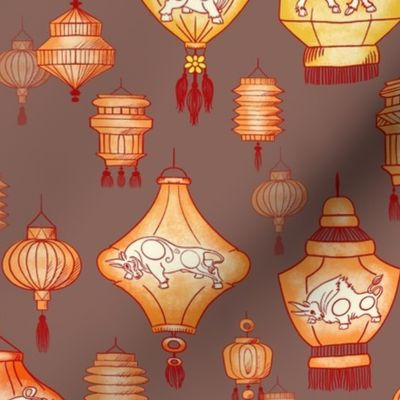 Year of the Ox Chinese Lanterns 