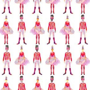 Nutcracker Ballet Pink Red White