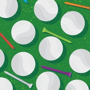 Golf Ball and Tees by Artful Freddy