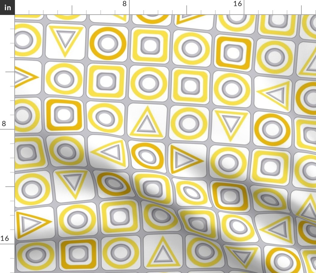 Geo Abstract yellow & gray