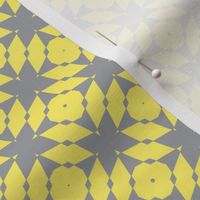 Arabesque in Yellow and Gray  (Small Scale Pattern)