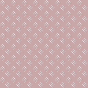 SMALL mudcloth freehand checkerplate - dusty pink