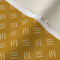 SMALL mudcloth freehand checkerplate - mustard