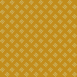 SMALL mudcloth freehand checkerplate - mustard