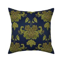 hops damask blue