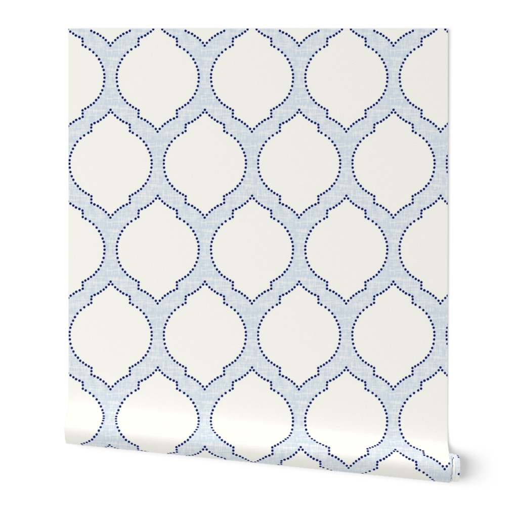 moroccan trellis light blue/large Wallpaper | Spoonflower