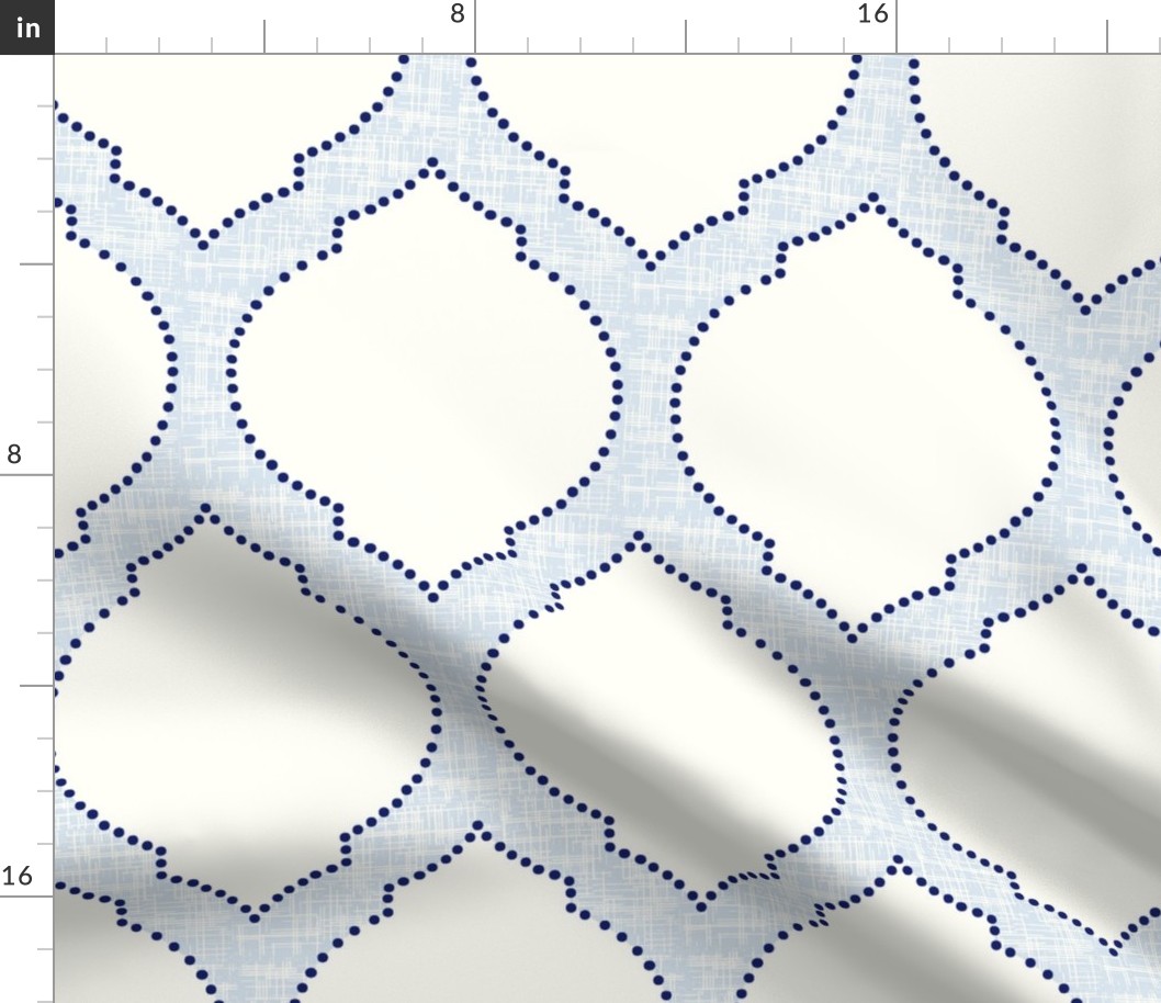 moroccan trellis light blue/large Fabric | Spoonflower
