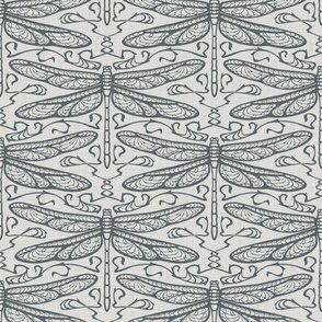 dragonfly damask (medium, iron)