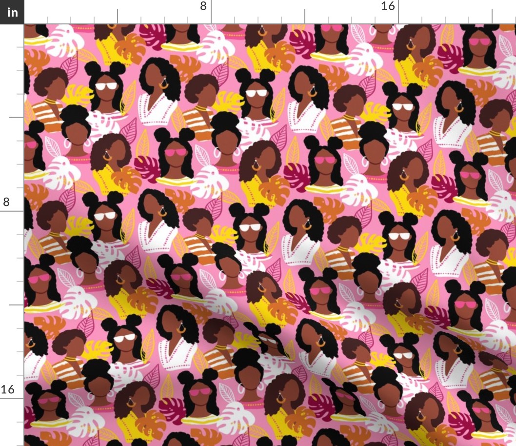 African American black women pink