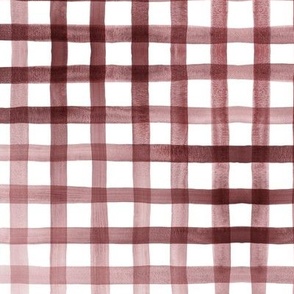 brown watercolor plaid 