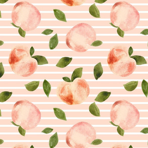 Peaches and Stripes - Large