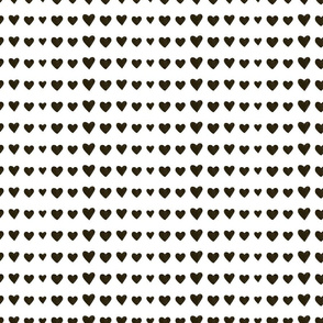 Black and White Hearts - Medium