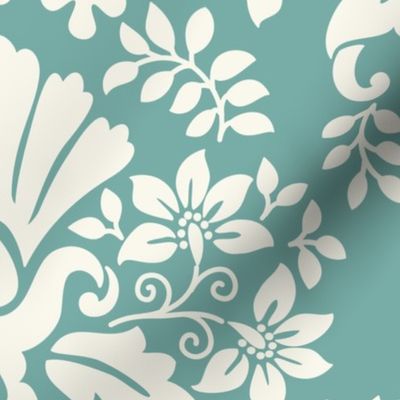 Damask Fan Sea Glass