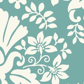 Damask Fan Sea Glass