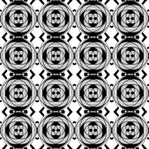 Celtic Knot Polka Dots in Black and White