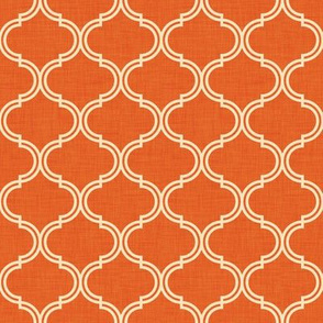Ogee pattern Orange Burnt Small Scale