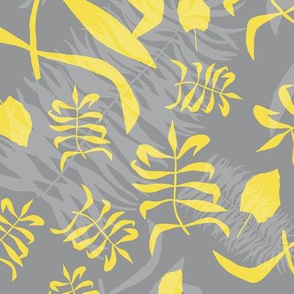 tropical yellow and gray big scale