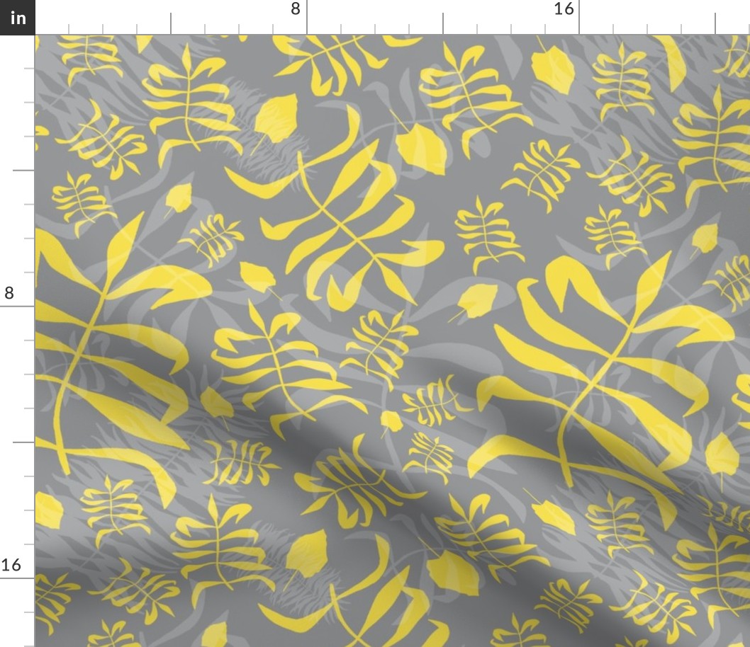 tropical yellow and gray big scale