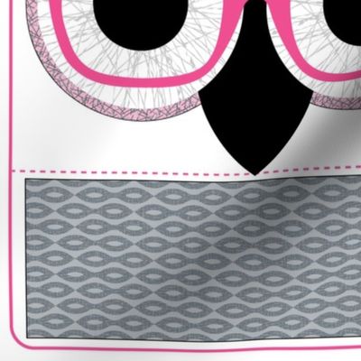 Geeky Owl Bag - PINK - LINEN-COTTON 54"