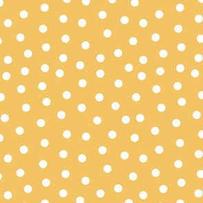 Sunshine Yellow and White Polka Dot - Large