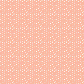 Tangerine Pink and White Polka Dots - Small